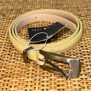 Ron Leal Women’s Size 6 Skinny Leather Yellow Mature Y2K Classic Preppy Office